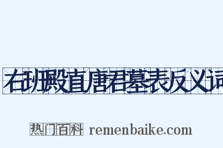 右班殿直唐君墓表反义词是什么意思的图片